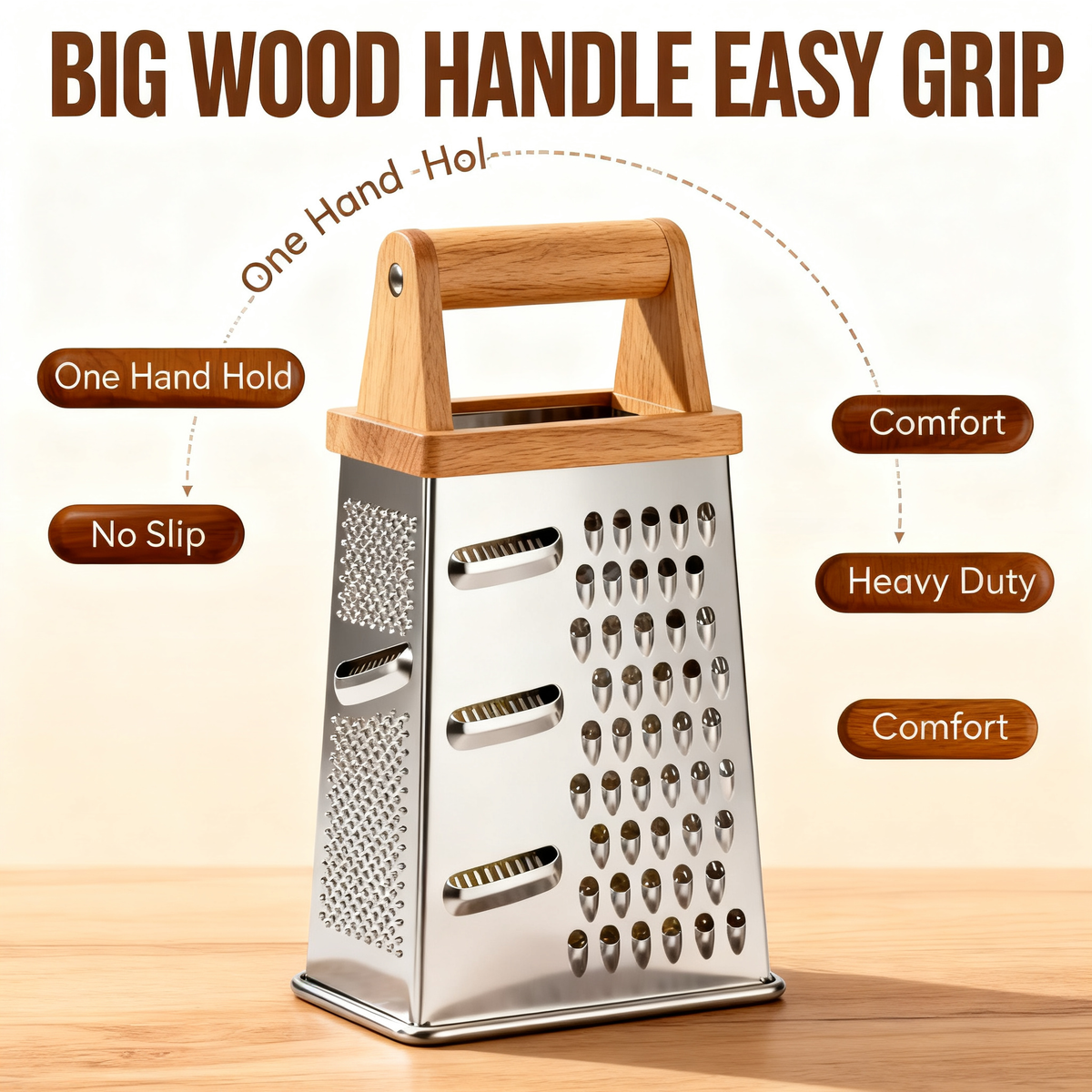 ✅ 🧀 Stainless Steel Multi-Function Grater — Versatile Kitchen Tool For Effortless Food Preparation