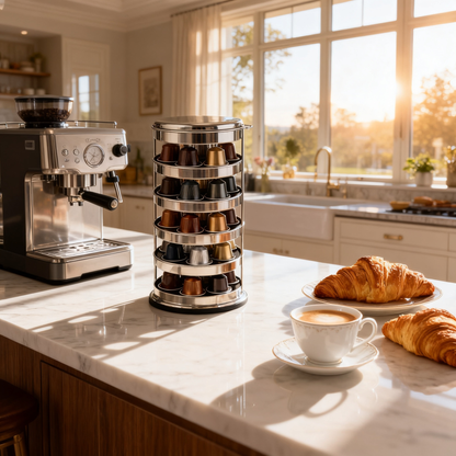 ☕ Elevate Your Coffee Corner — A Premium Capsule Organizer Crafted for Elegant Everyday Moments