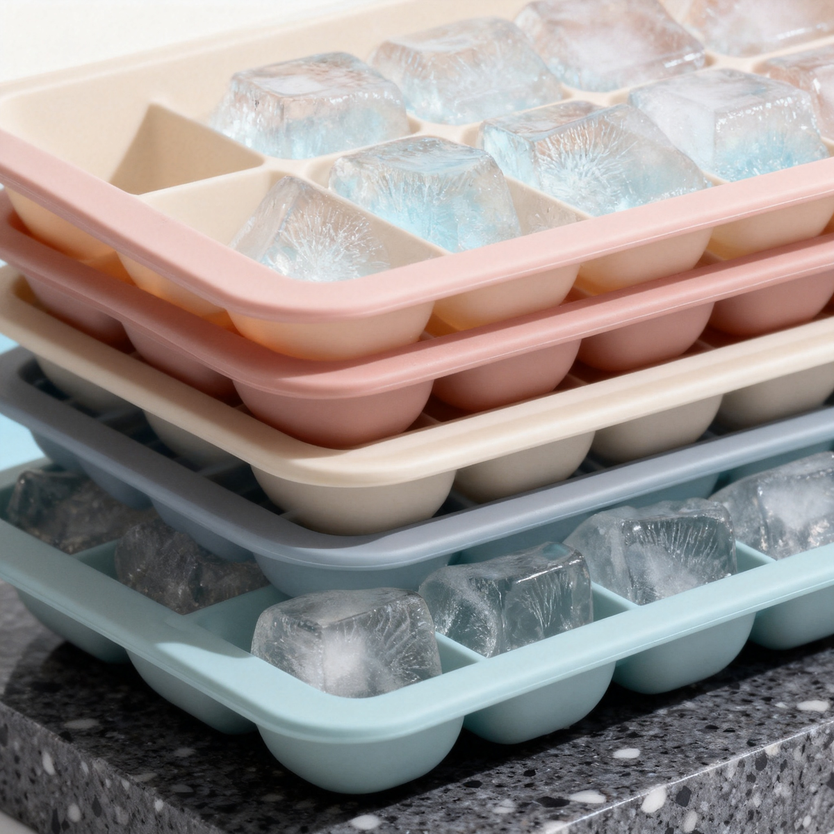 🧊 Smart Freeze, Elegant Storage — Stackable Ice Cube Trays Designed for Modern Kitchen Living