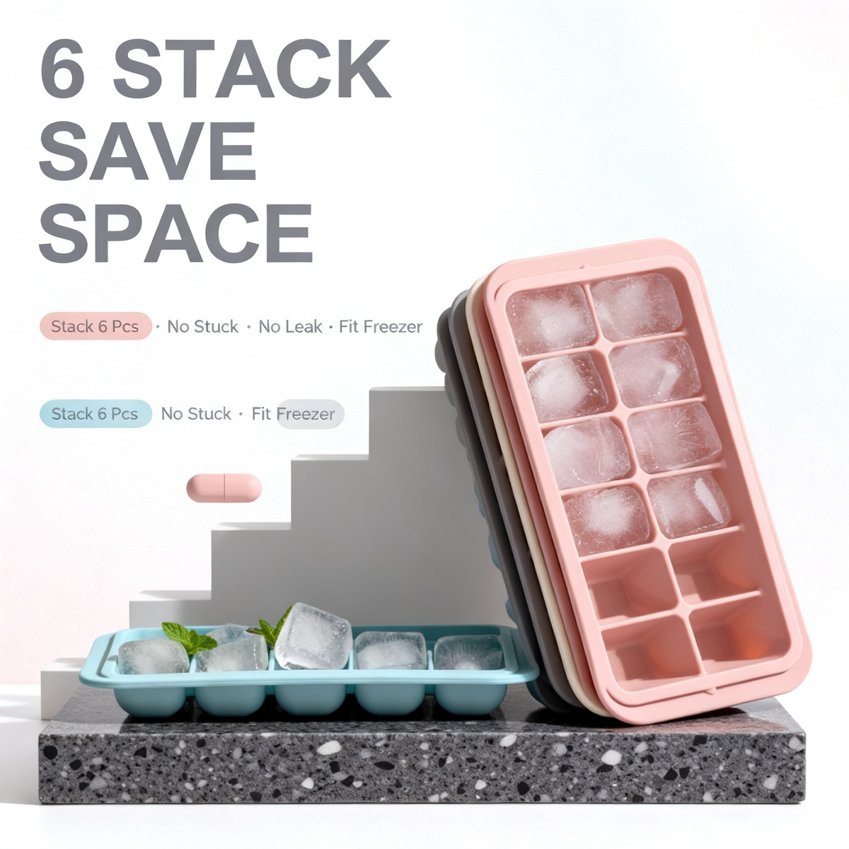 🧊 Smart Freeze, Elegant Storage — Stackable Ice Cube Trays Designed for Modern Kitchen Living