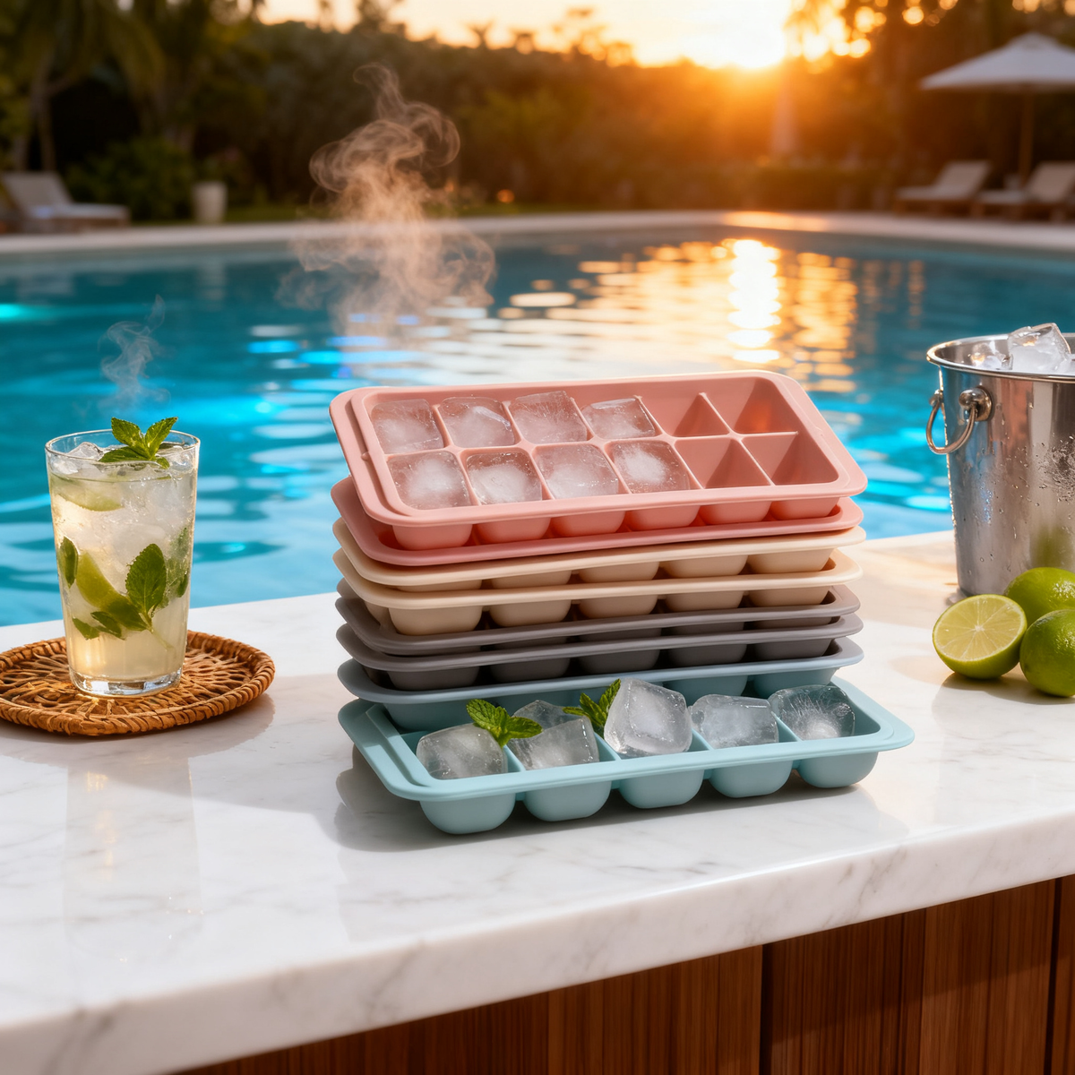 🧊 Smart Freeze, Elegant Storage — Stackable Ice Cube Trays Designed for Modern Kitchen Living