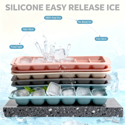 🧊 Smart Freeze, Elegant Storage — Stackable Ice Cube Trays Designed for Modern Kitchen Living