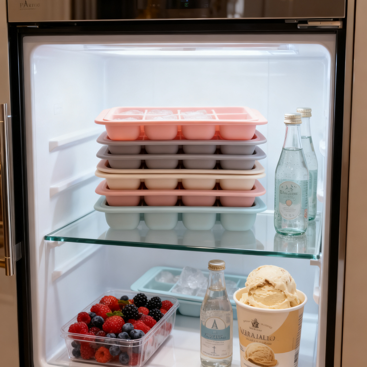 🧊 Smart Freeze, Elegant Storage — Stackable Ice Cube Trays Designed for Modern Kitchen Living