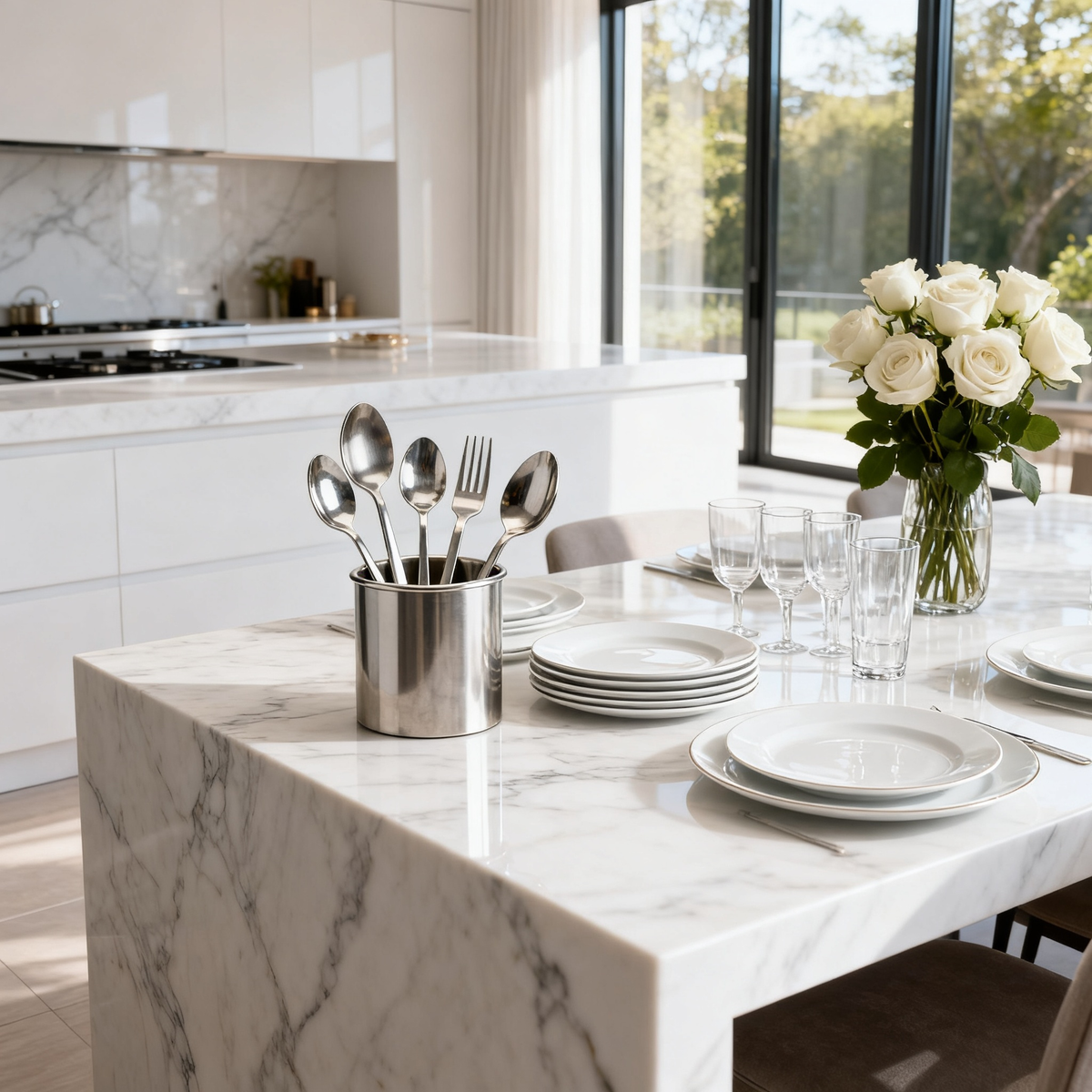 🍴 Timeless Kitchen Elegance — Premium Stainless Steel Utensil Holder Designed for Organized Culinary Spaces
