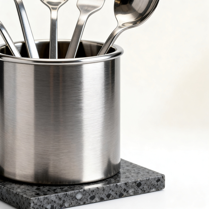 🍴 Timeless Kitchen Elegance — Premium Stainless Steel Utensil Holder Designed for Organized Culinary Spaces