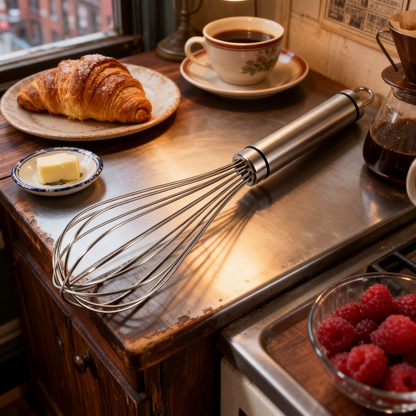 🥄 Whisking Perfection — Premium Stainless Steel Balloon Whisk Designed for Effortless Culinary Creativity