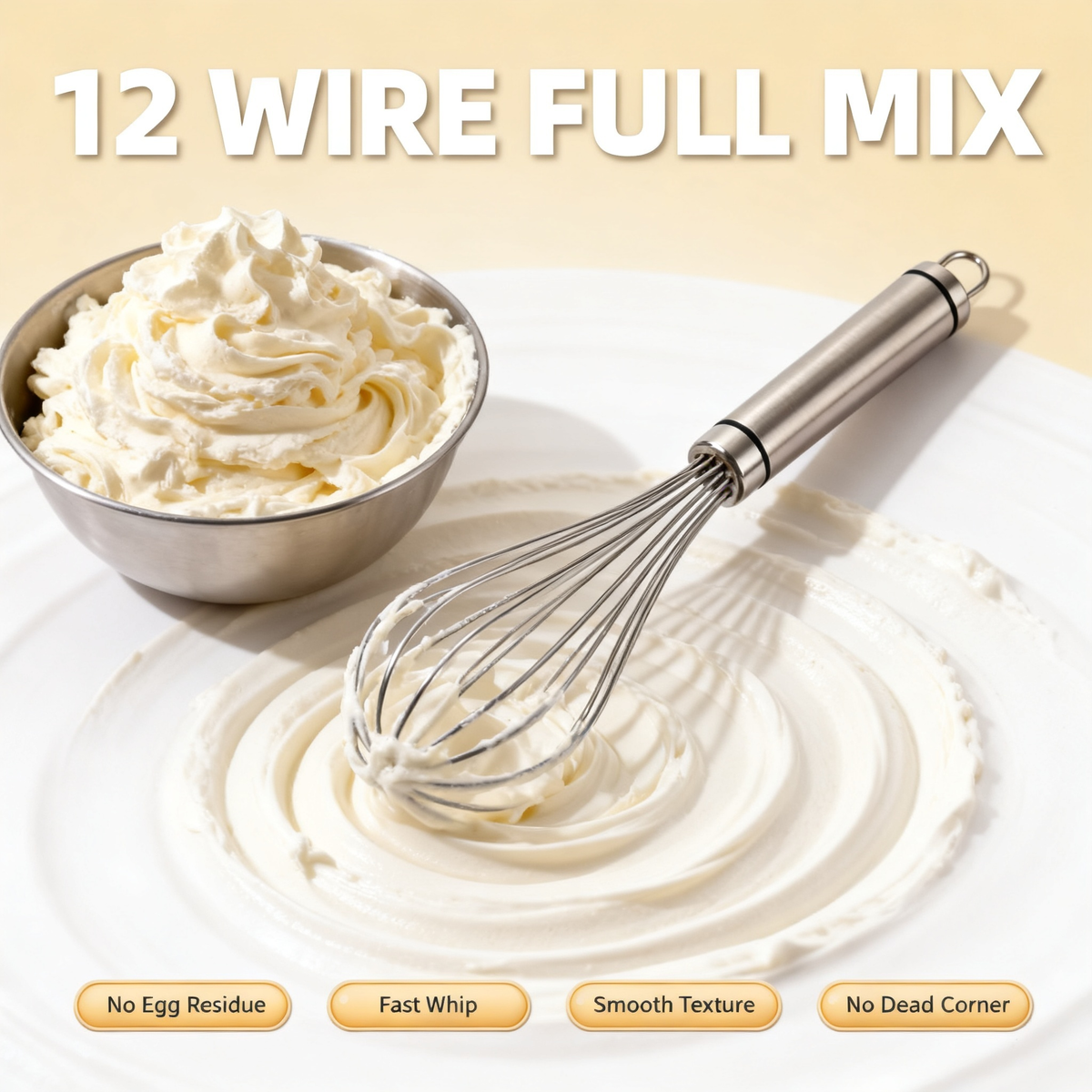 🥄 Whisking Perfection — Premium Stainless Steel Balloon Whisk Designed for Effortless Culinary Creativity