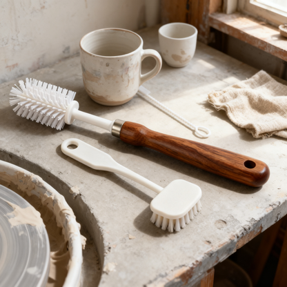 🧽 Natural Cleaning Ritual — Premium Wooden Handle Brush Set Designed for a More Beautiful Home