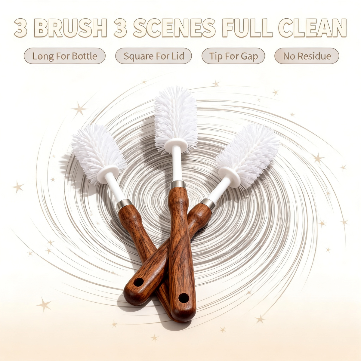 🧽 Natural Cleaning Ritual — Premium Wooden Handle Brush Set Designed for a More Beautiful Home