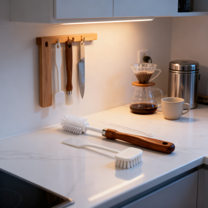 🧽 Natural Cleaning Ritual — Premium Wooden Handle Brush Set Designed for a More Beautiful Home