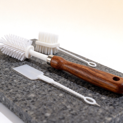 🧽 Natural Cleaning Ritual — Premium Wooden Handle Brush Set Designed for a More Beautiful Home