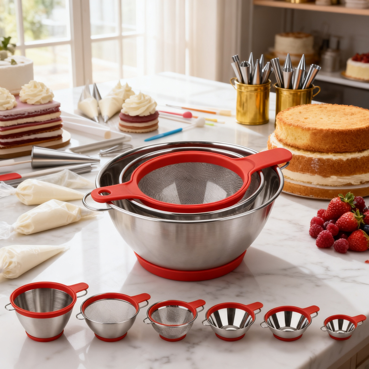 ✨ 304 Stainless Steel Kitchen Strainer — Durable Fine Mesh Filter For Everyday Cooking