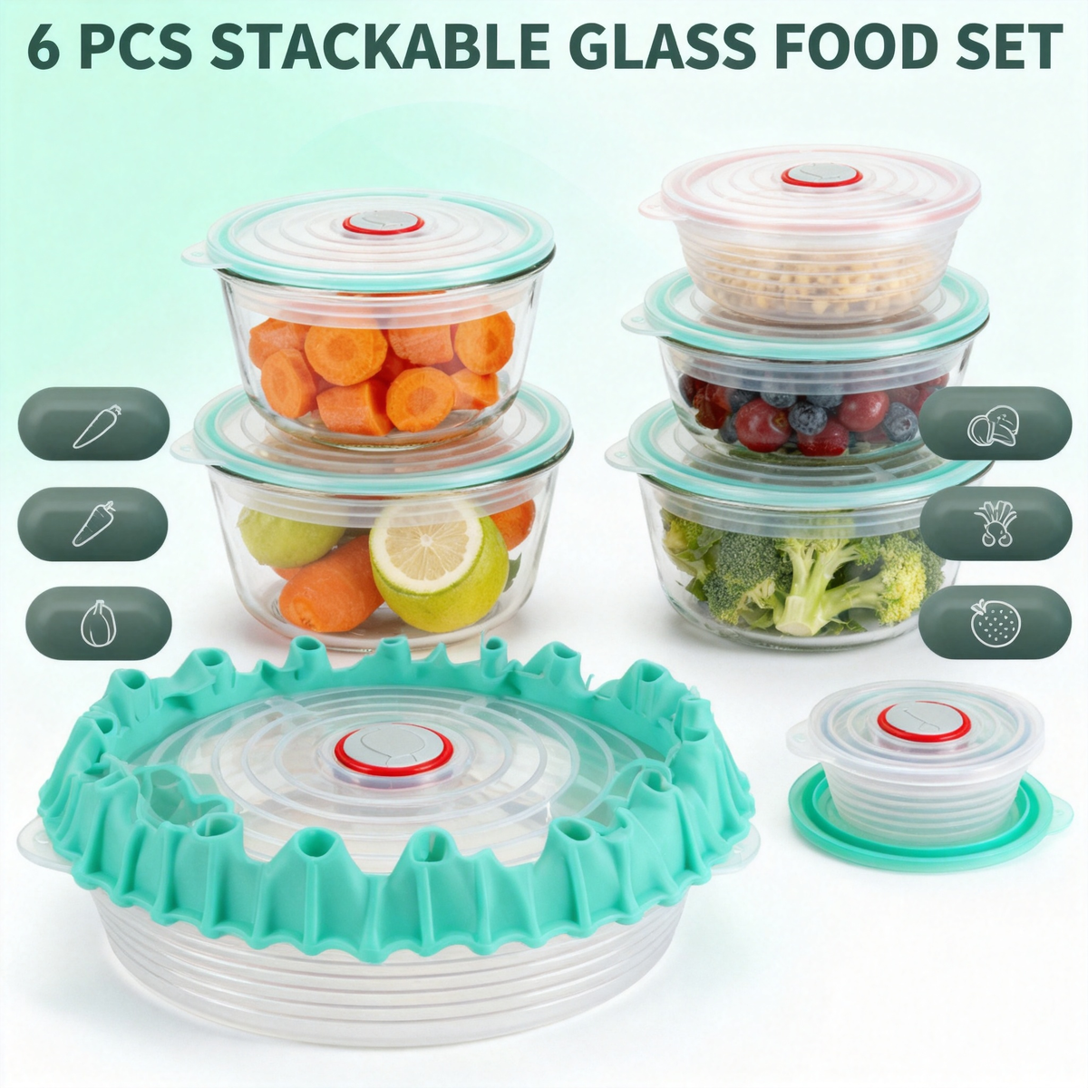 🫧 Reusable Silicone Stretch Lids Set — Fresh Food Storage Solution For A Cleaner Kitchen
