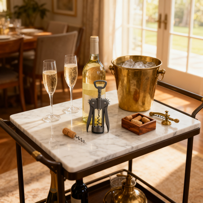 🍷 Spiral Wine Opener With Smooth Cork Removal Design — Elegant Bar & Kitchen Accessory