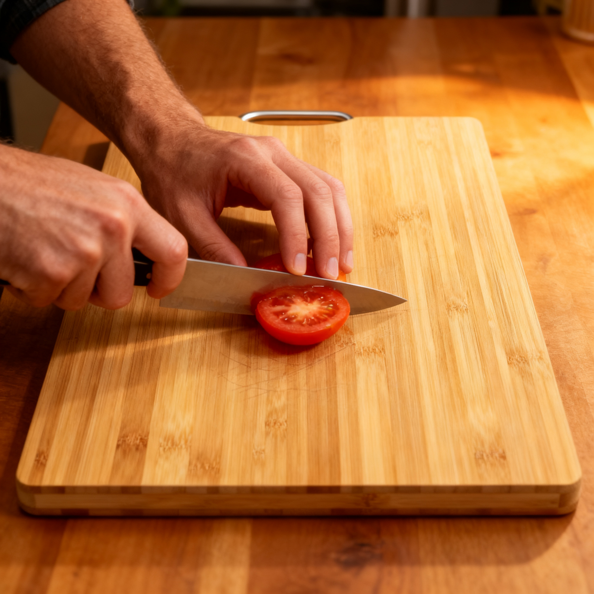 🌿 Premium Bamboo Cutting Board – Natural Kitchen Essential for Chopping, Serving & Everyday Cooking