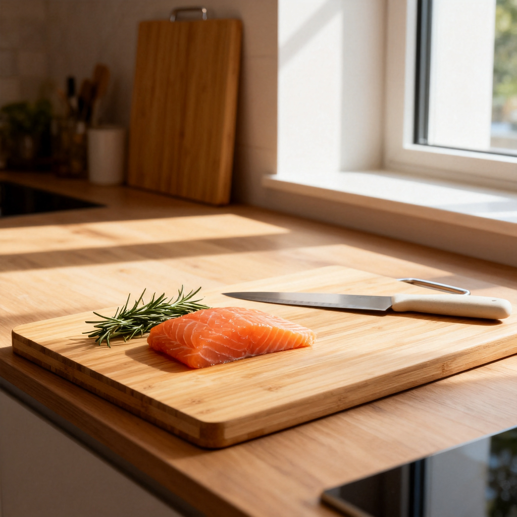 🌿 Premium Bamboo Cutting Board – Natural Kitchen Essential for Chopping, Serving & Everyday Cooking