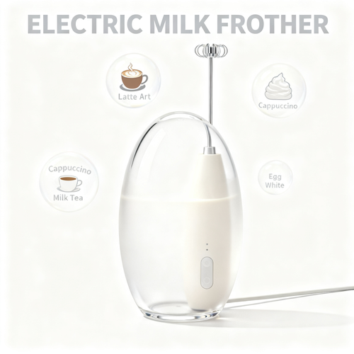 🥛 Electric Milk Frother – Create Café-Style Foam at Home with Ease