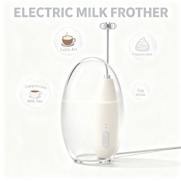 🥛 Electric Milk Frother – Create Café-Style Foam at Home with Ease