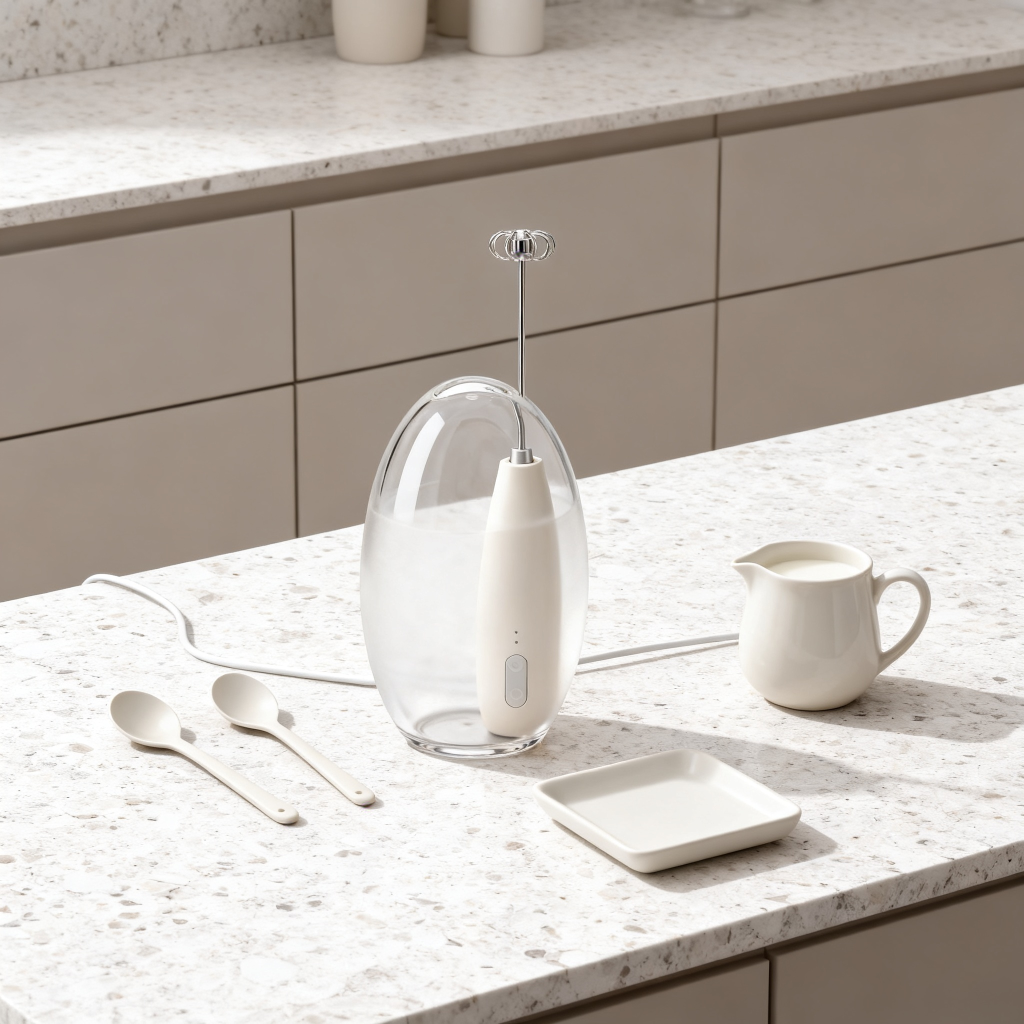 🥛 Electric Milk Frother – Create Café-Style Foam at Home with Ease
