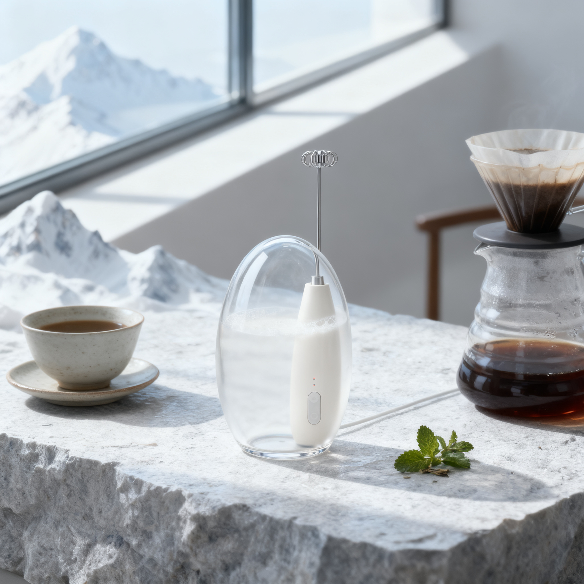 🥛 Electric Milk Frother – Create Café-Style Foam at Home with Ease