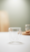 Double-Walled Glass Coffee Mug, 14oz