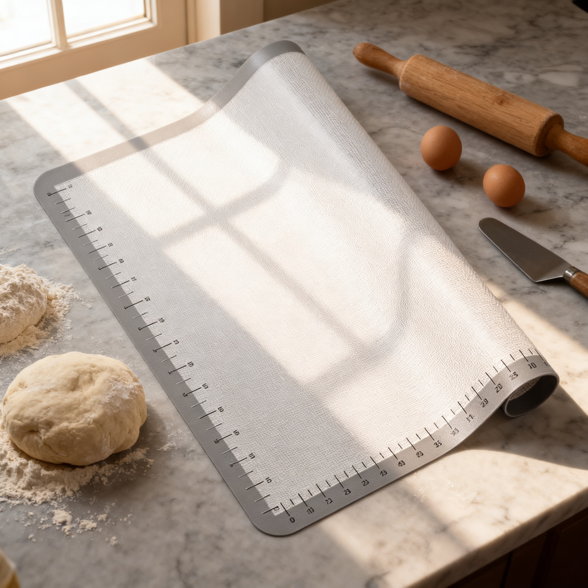 ✨ Multi-Purpose Silicone Pastry Mat – Non-Slip Baking Work Surface with Measurement Guide for Perfect Dough Preparation