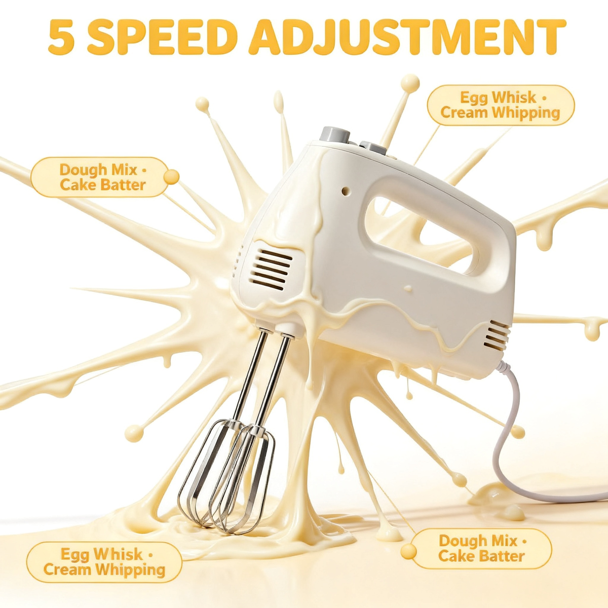 🧁 Smart Handheld Electric Mixer – Effortless Mixing for Better Baking Experiences