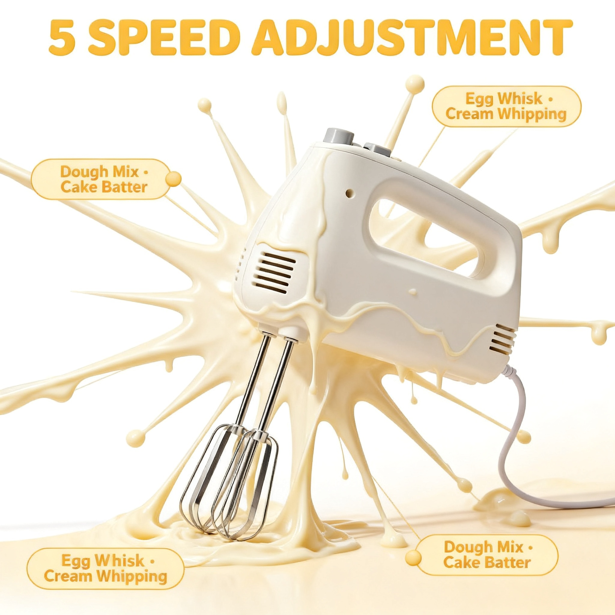 🧁 Smart Handheld Electric Mixer – Effortless Mixing for Better Baking Experiences