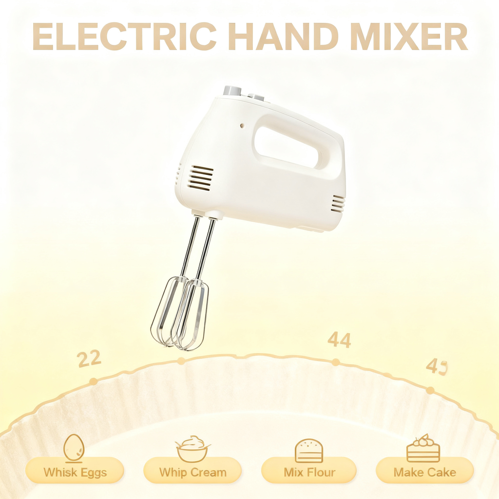 🧁 Smart Handheld Electric Mixer – Effortless Mixing for Better Baking Experiences