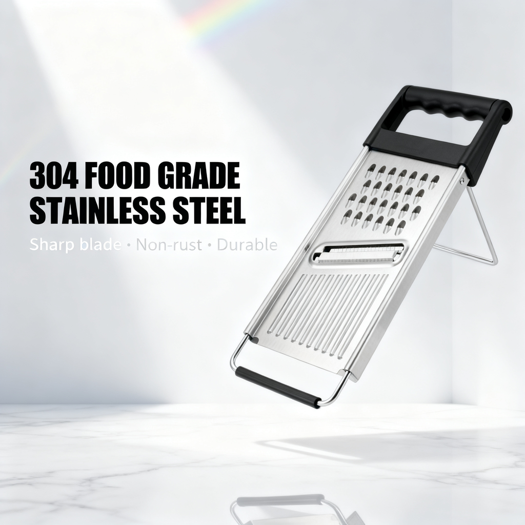 🧀 Multi-Function Stainless Steel Grater & Slicer – The Ultimate Kitchen Tool for Slicing, Shredding & Food Preparation