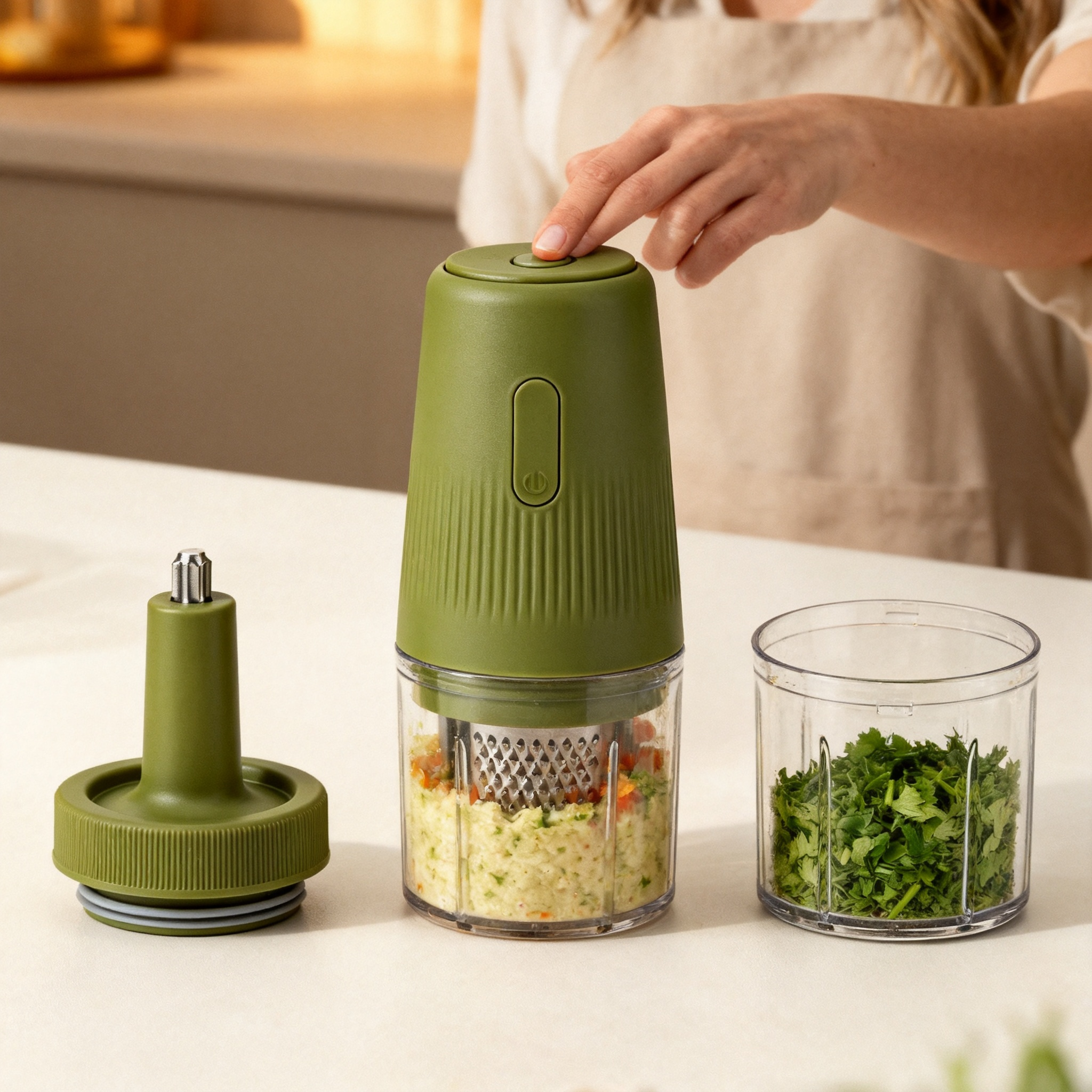 🌿 Multi-Function Food Chopper – Chop, Grind & Prepare Ingredients Faster ✨