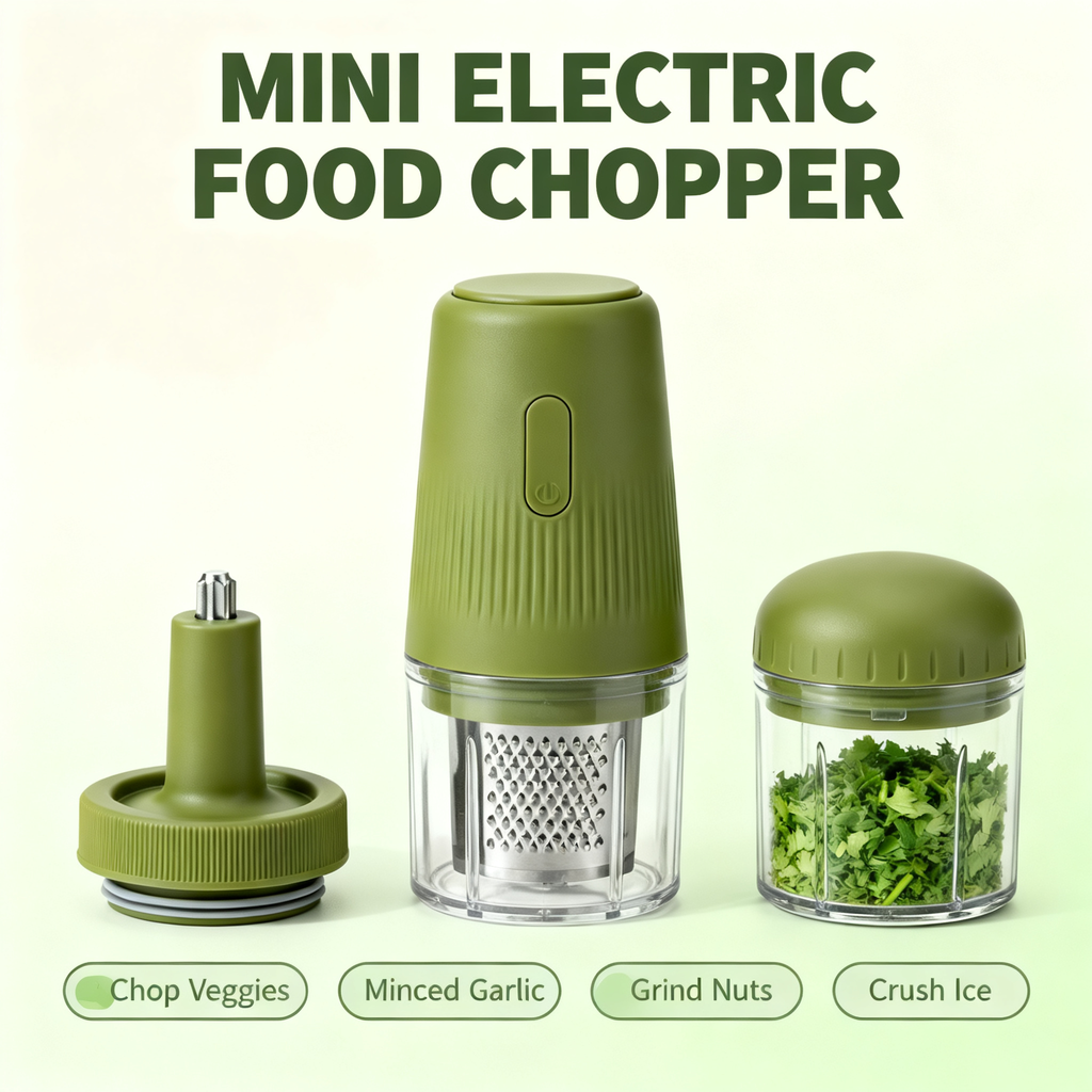 🌿 Multi-Function Food Chopper – Chop, Grind & Prepare Ingredients Faster ✨