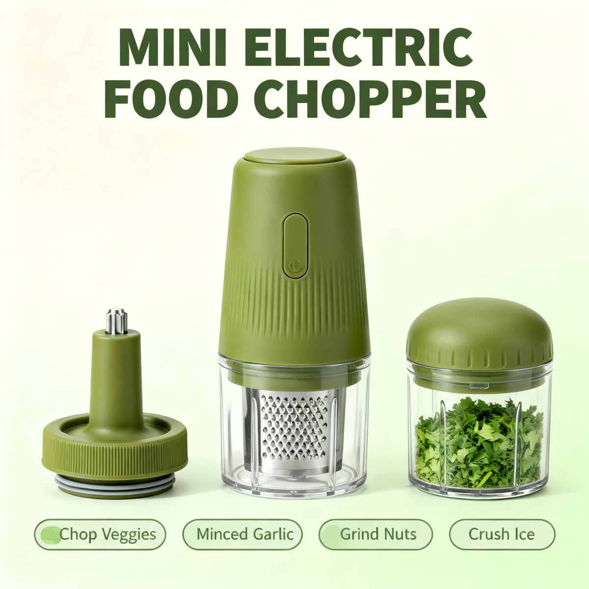 🌿 Multi-Function Food Chopper – Chop, Grind & Prepare Ingredients Faster ✨